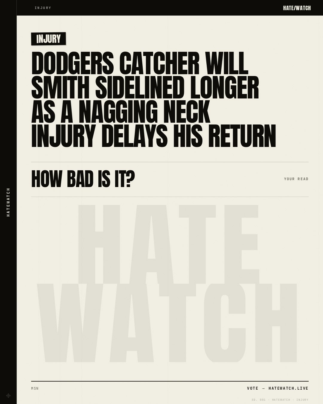 Dodgers catcher Will Smith sidelined longer as a nagging neck injury delays his return