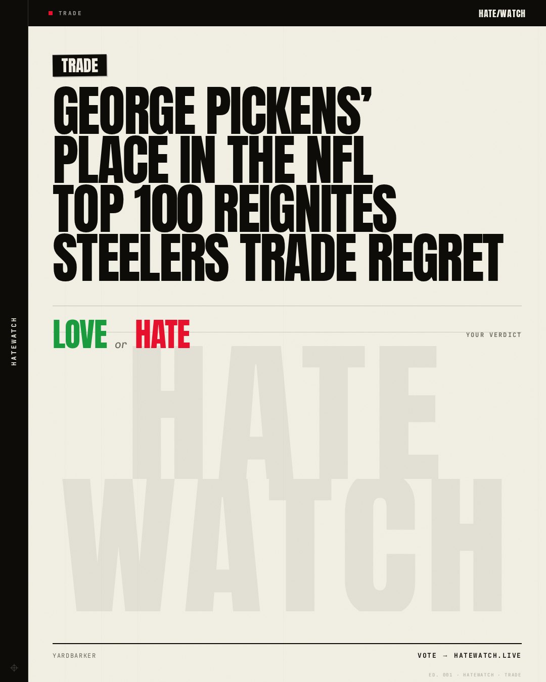 George Pickens’ place in the NFL top 100 reignites Steelers trade regret