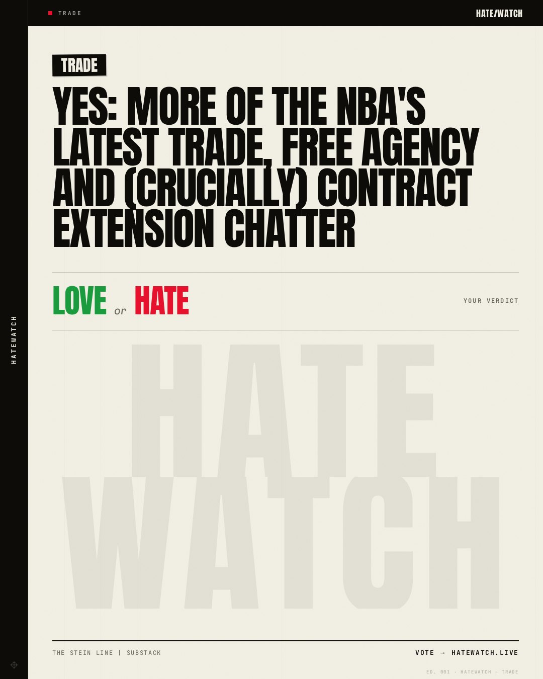 Yes: More of the NBA's latest trade, free agency and (crucially) contract extension chatter