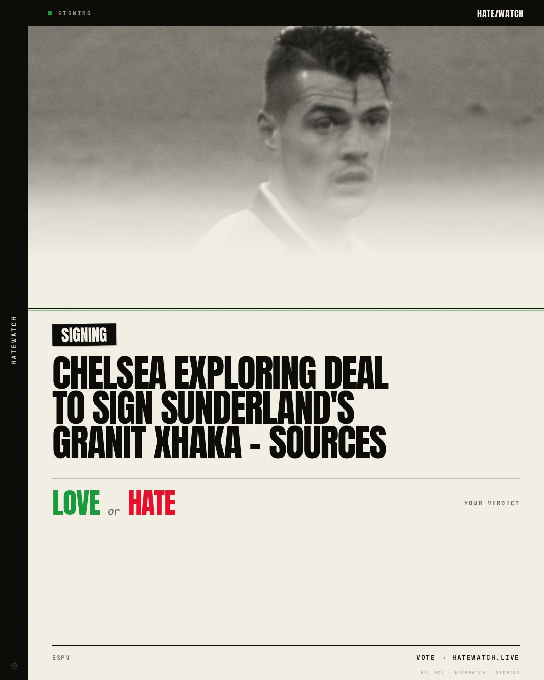 Chelsea exploring deal to sign Sunderland's Granit Xhaka - sources
