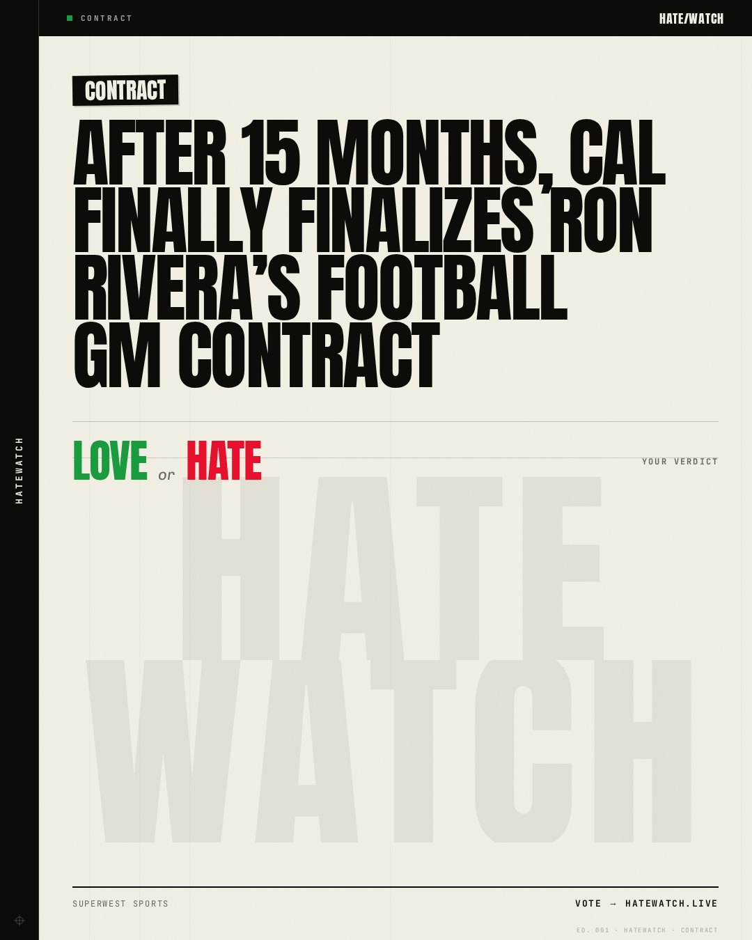 After 15 months, Cal finally finalizes Ron Rivera’s football GM contract