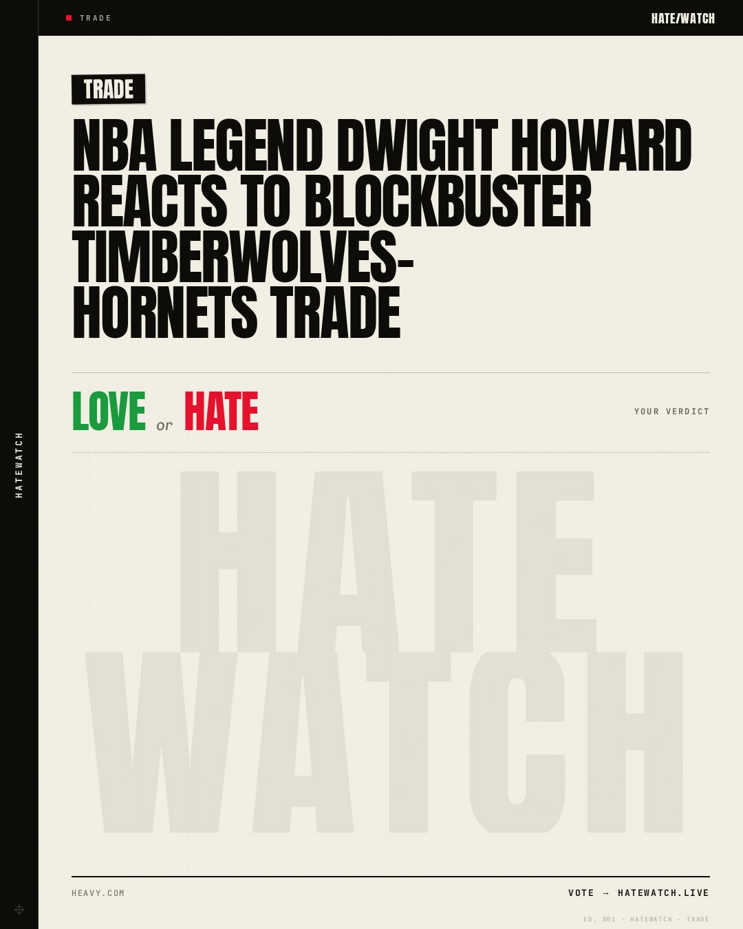 NBA Legend Dwight Howard Reacts To Blockbuster Timberwolves-Hornets Trade