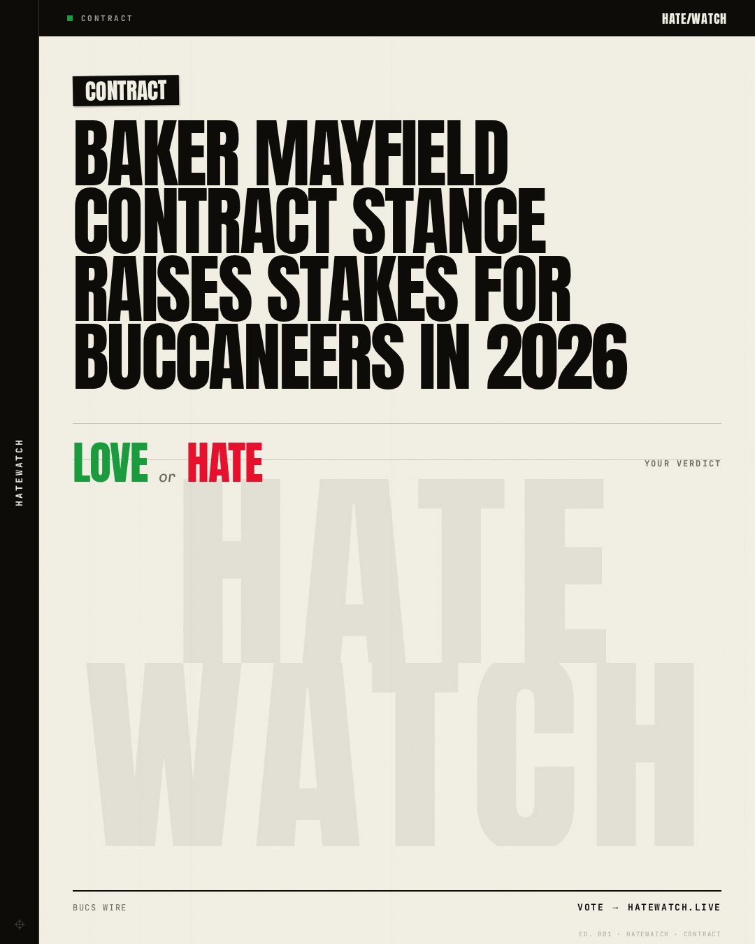 Baker Mayfield contract stance raises stakes for Buccaneers in 2026