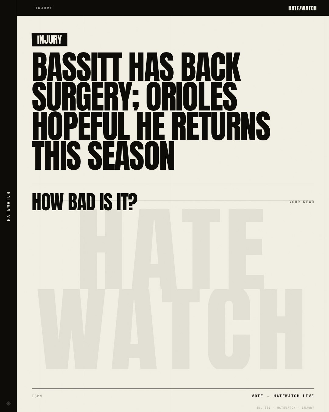 Bassitt has back surgery; Orioles hopeful he returns this season