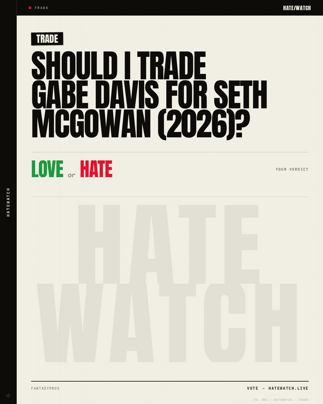 Should I Trade Gabe Davis for Seth McGowan (2026)?