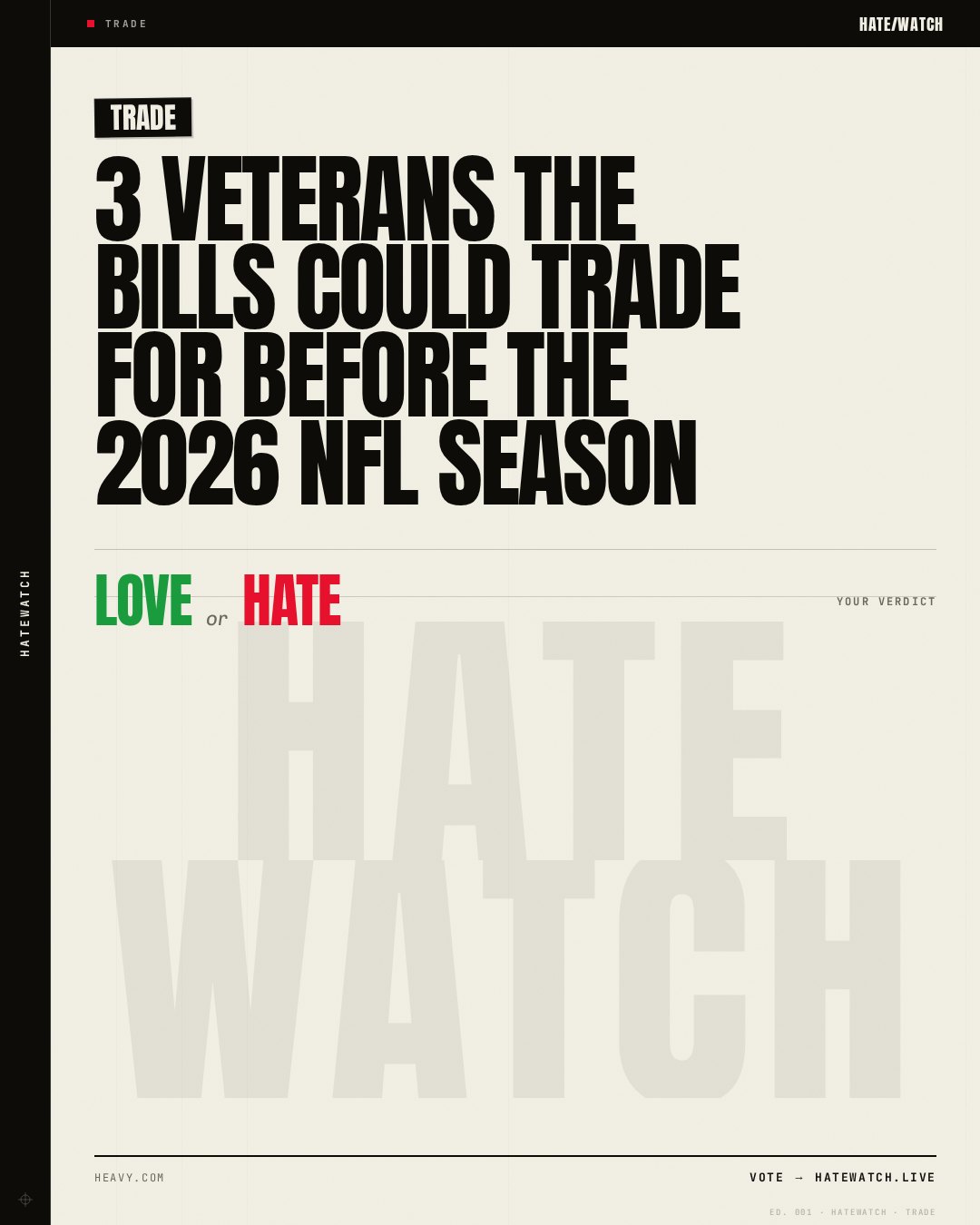3 Veterans the Bills Could Trade For Before the 2026 NFL Season