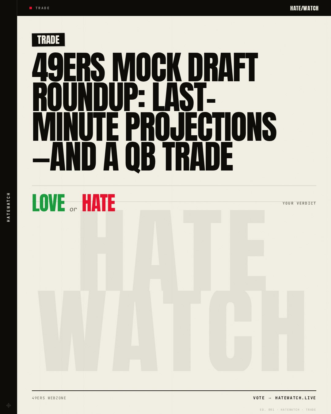 49ers mock draft roundup: Last-minute projections—and a QB trade