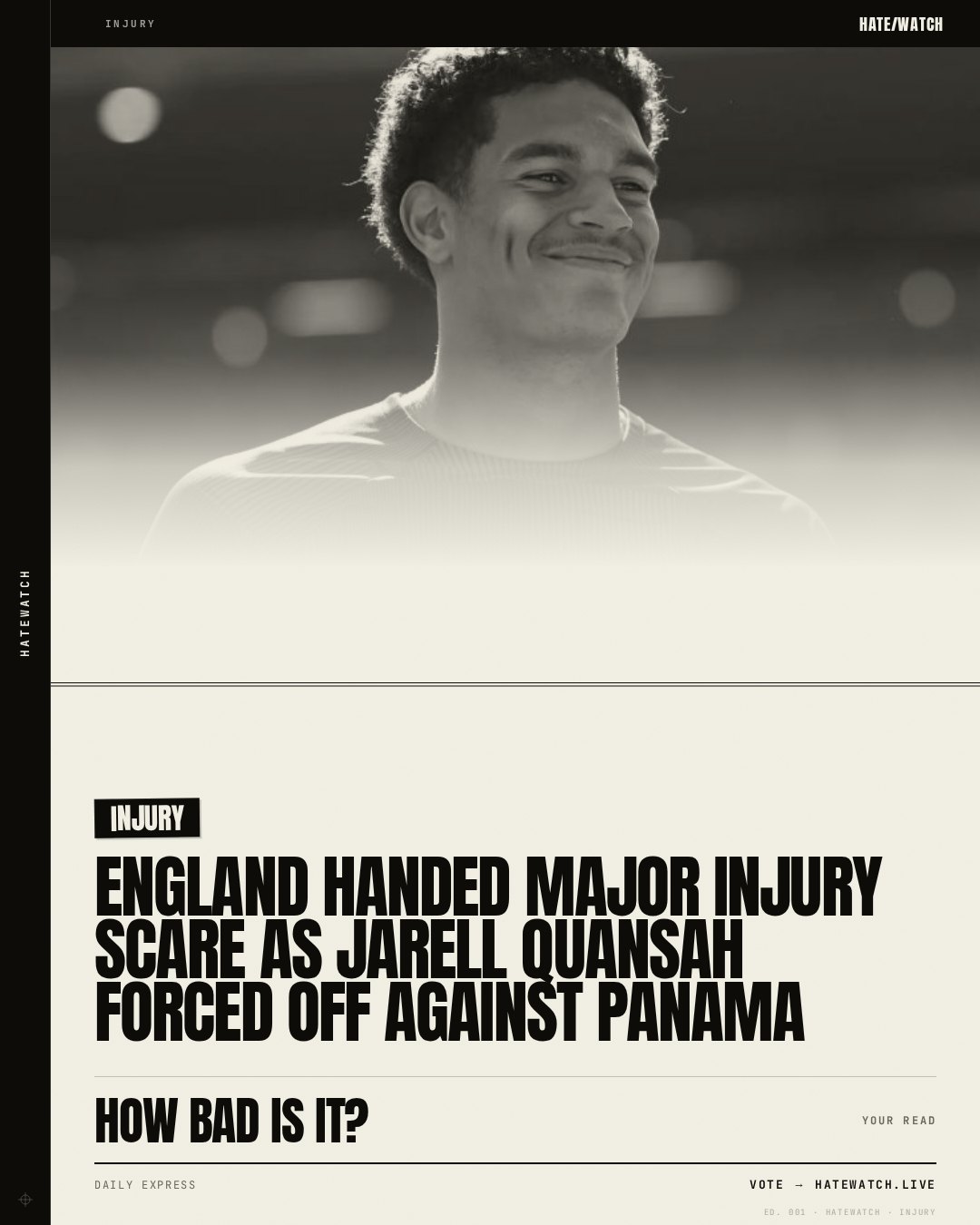 England handed major injury scare as Jarell Quansah forced off against Panama