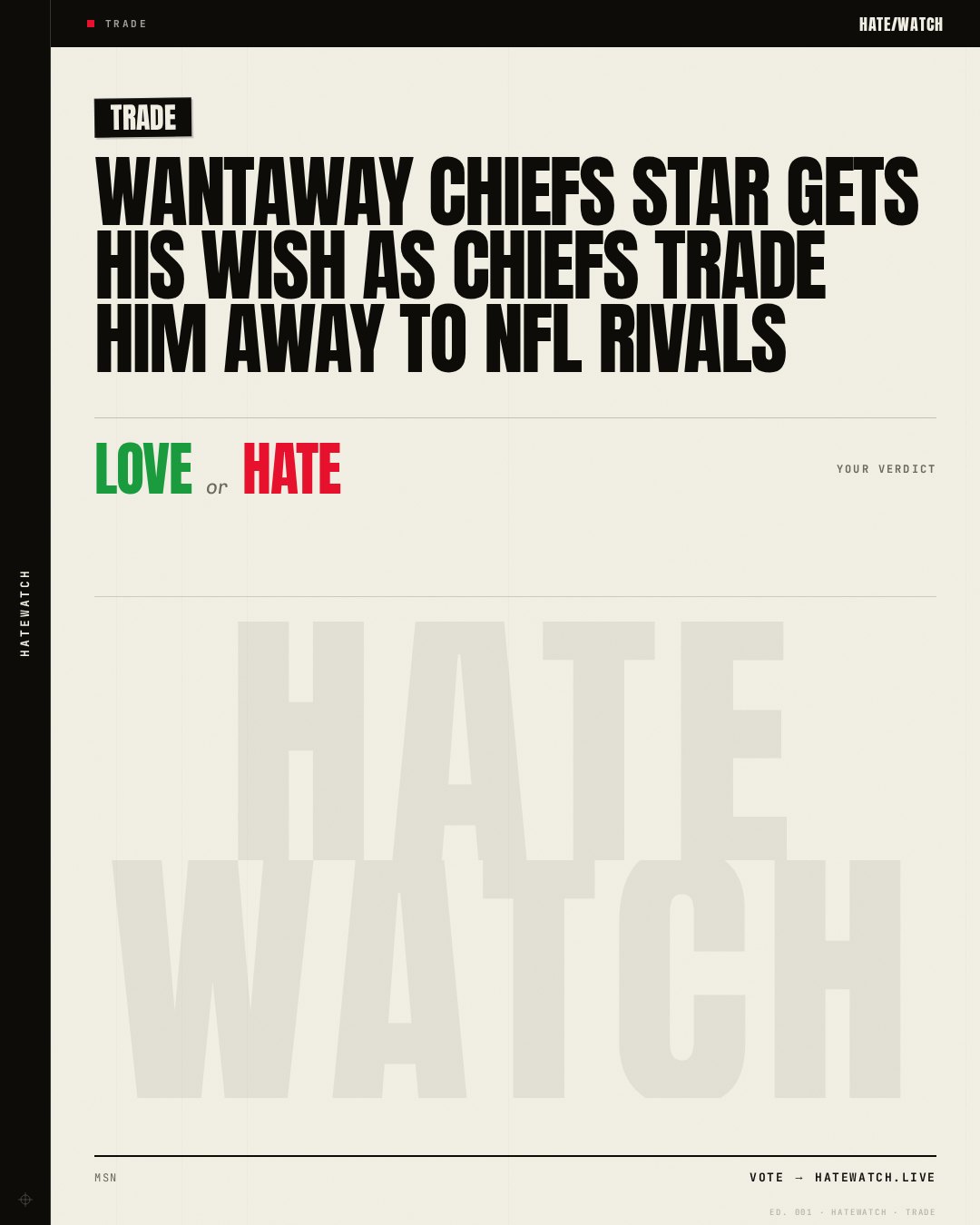 Wantaway Chiefs star gets his wish as Chiefs trade him away to NFL rivals
