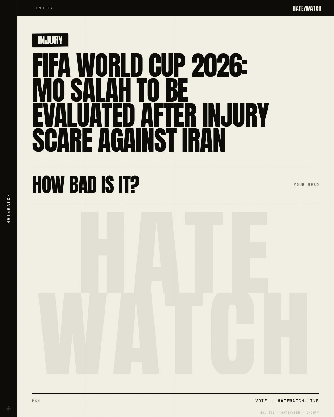 FIFA World Cup 2026: Mo Salah to be evaluated after injury scare against Iran