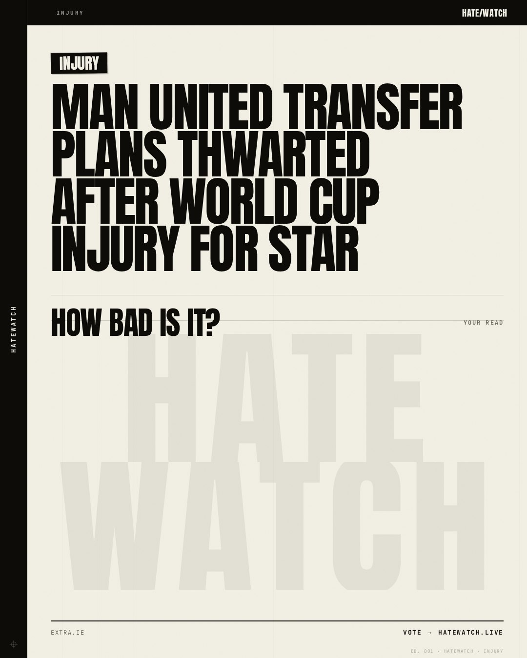 Man United transfer plans thwarted after World Cup injury for star