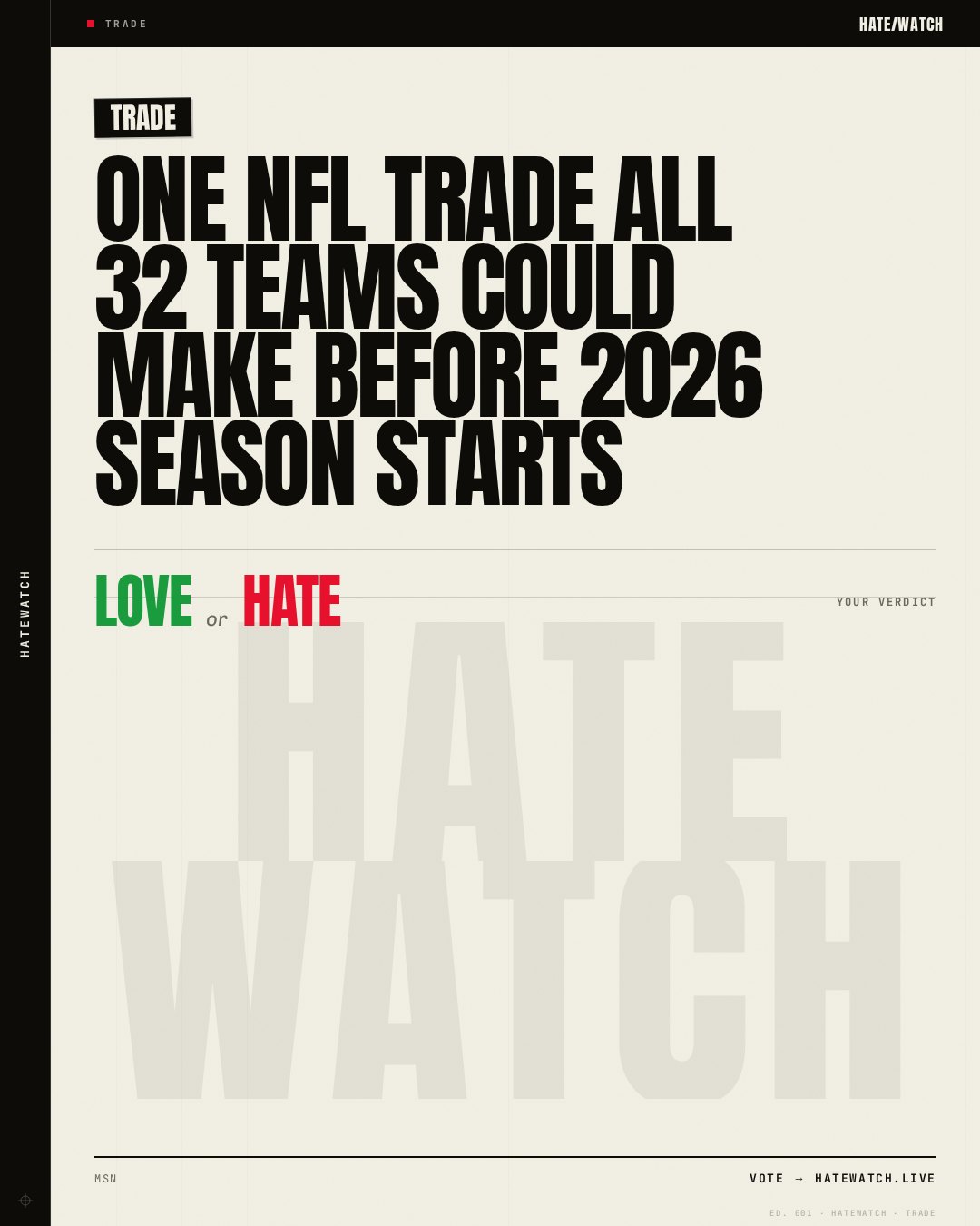 One NFL trade all 32 teams could make before 2026 season starts