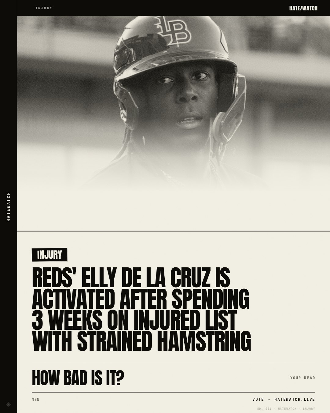 Reds' Elly De La Cruz is activated after spending 3 weeks on injured list with strained hamstring