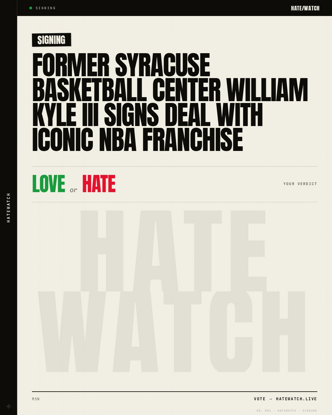 Former Syracuse basketball center William Kyle III signs deal with iconic NBA franchise