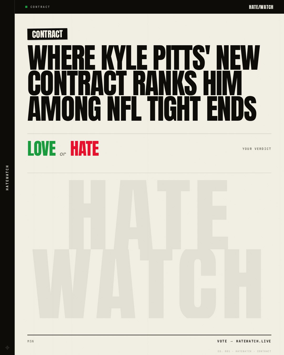 Where Kyle Pitts' new contract ranks him among NFL tight ends
