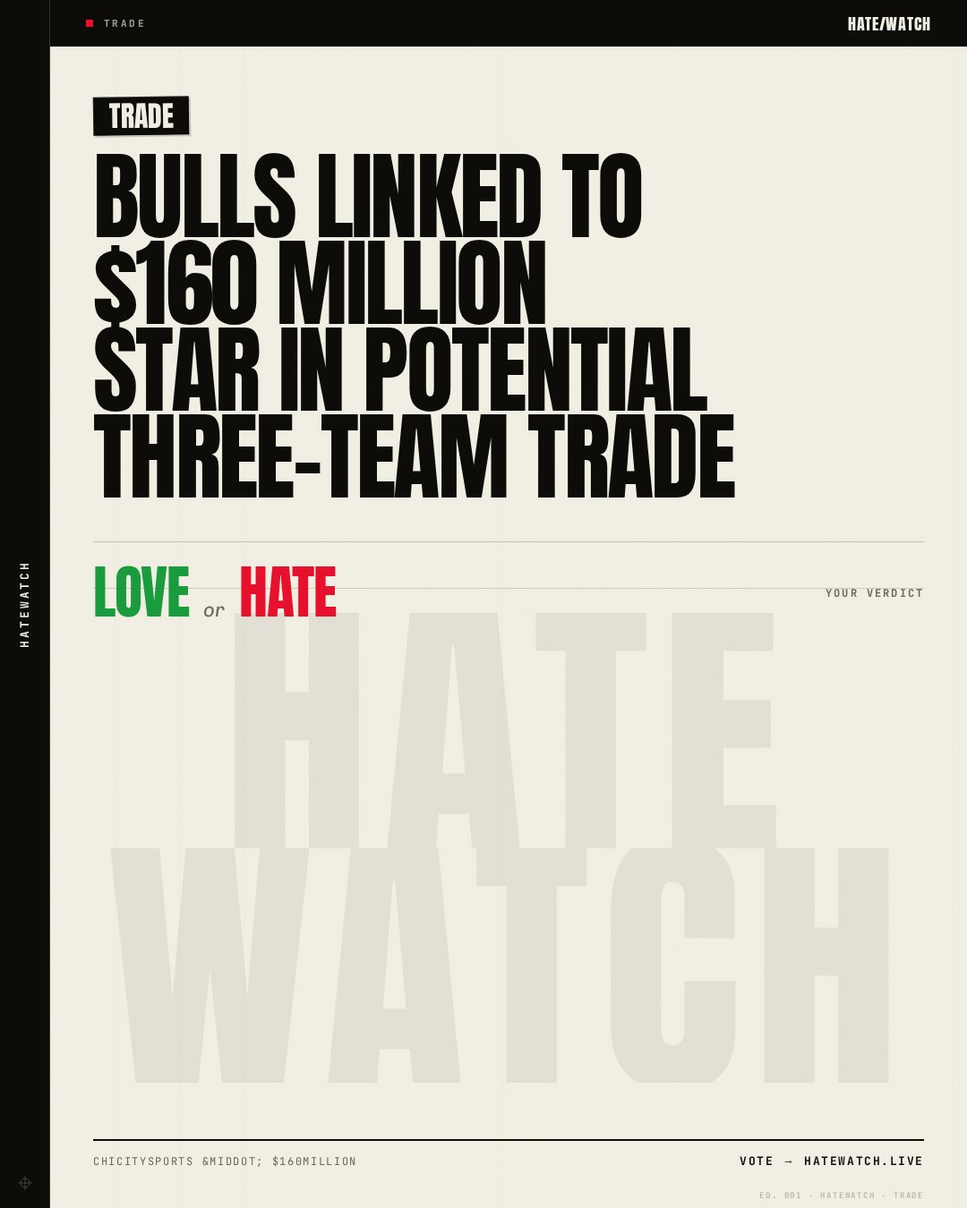 Bulls linked to $160 million star in potential three-team trade