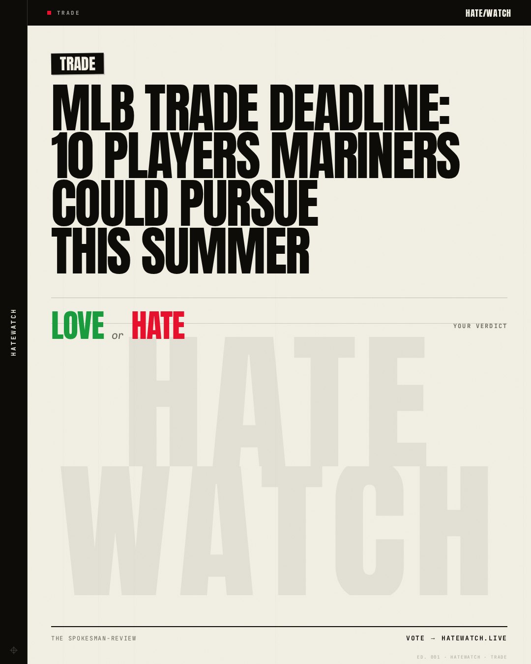 MLB trade deadline: 10 players Mariners could pursue this summer
