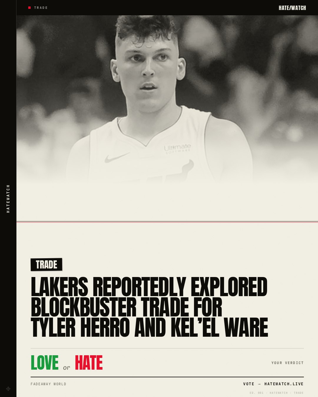 Lakers Reportedly Explored Blockbuster Trade For Tyler Herro And Kel’el Ware
