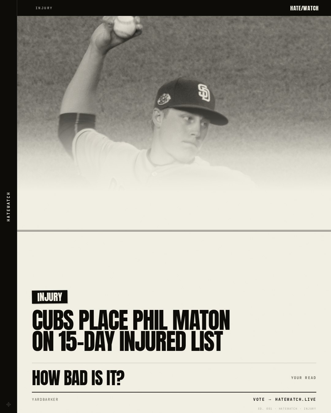 Cubs Place Phil Maton On 15-Day Injured List