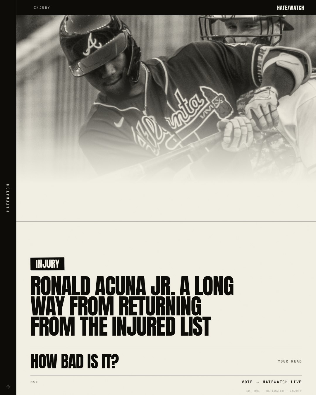 Ronald Acuna Jr. a long way from returning from the injured list