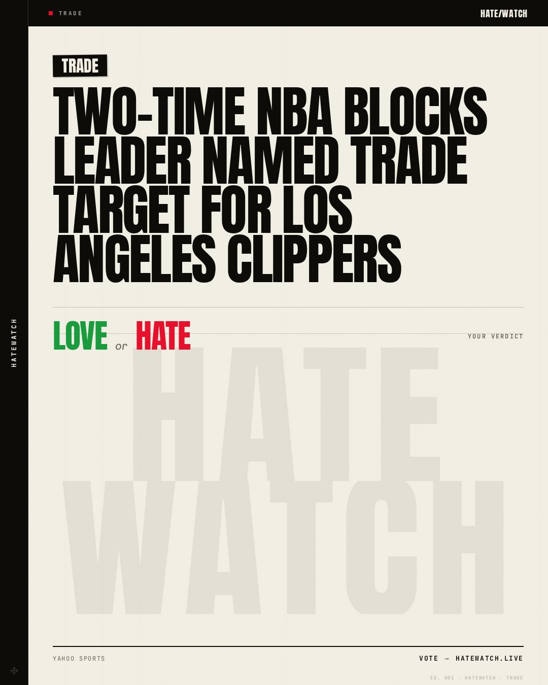 Two-Time NBA Blocks Leader Named Trade Target for Los Angeles Clippers