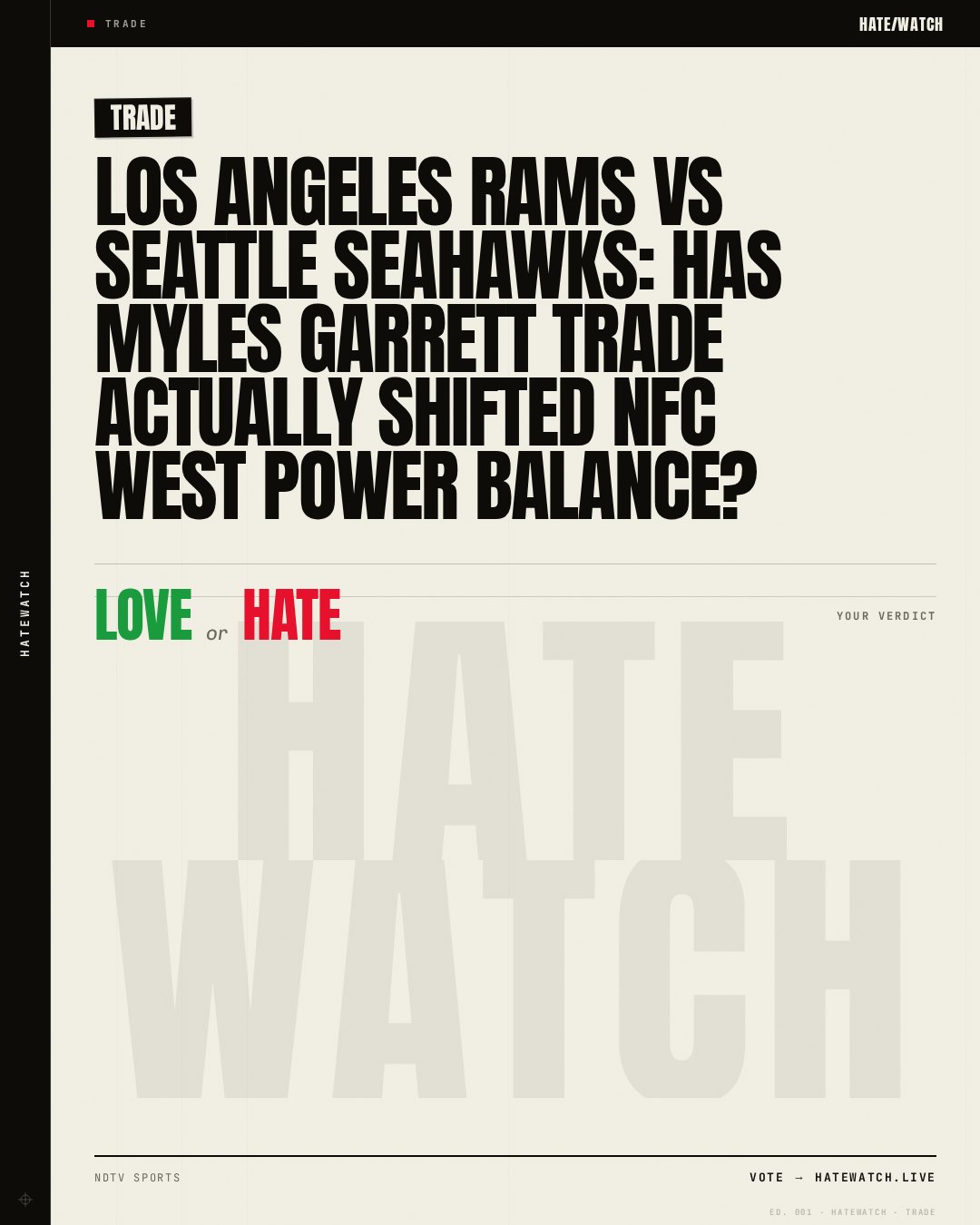 Los Angeles Rams vs Seattle Seahawks: Has Myles Garrett Trade Actually Shifted NFC West Power Balance?