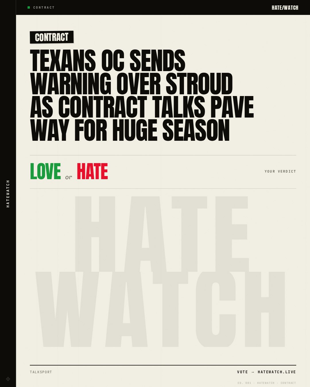 Texans OC sends warning over Stroud as contract talks pave way for huge season