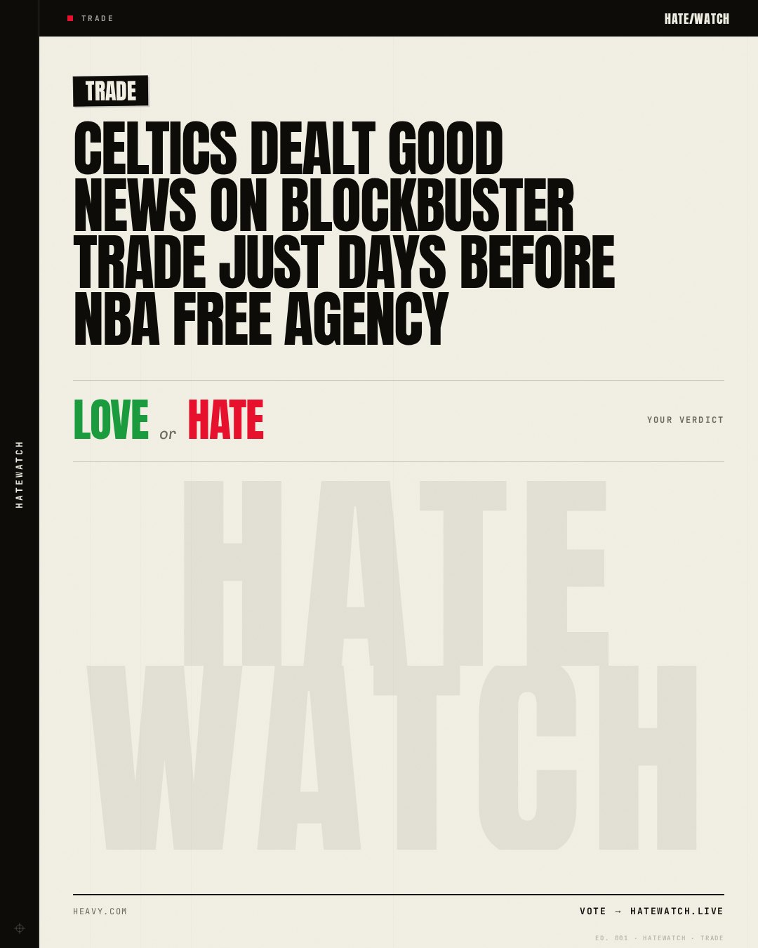 Celtics Dealt Good News on Blockbuster Trade Just Days Before NBA Free Agency