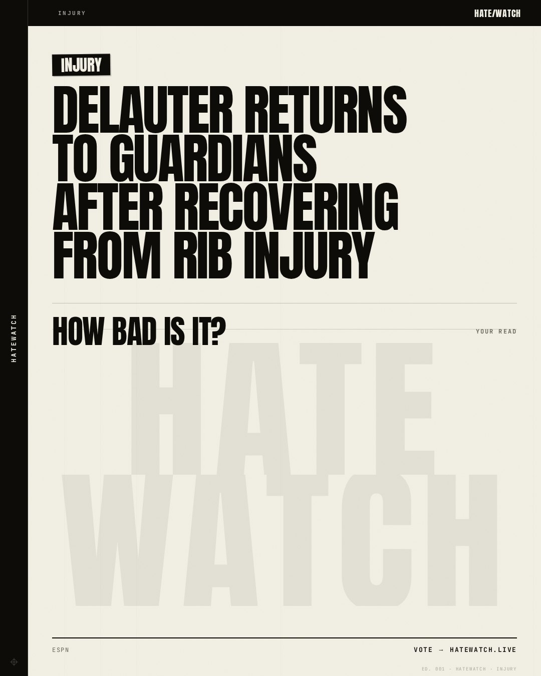 DeLauter returns to Guardians after recovering from rib injury