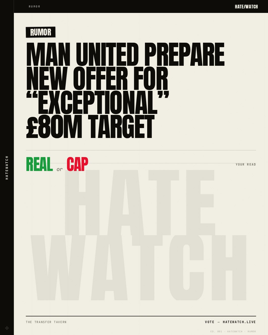 Man United prepare new offer for “exceptional” £80m target