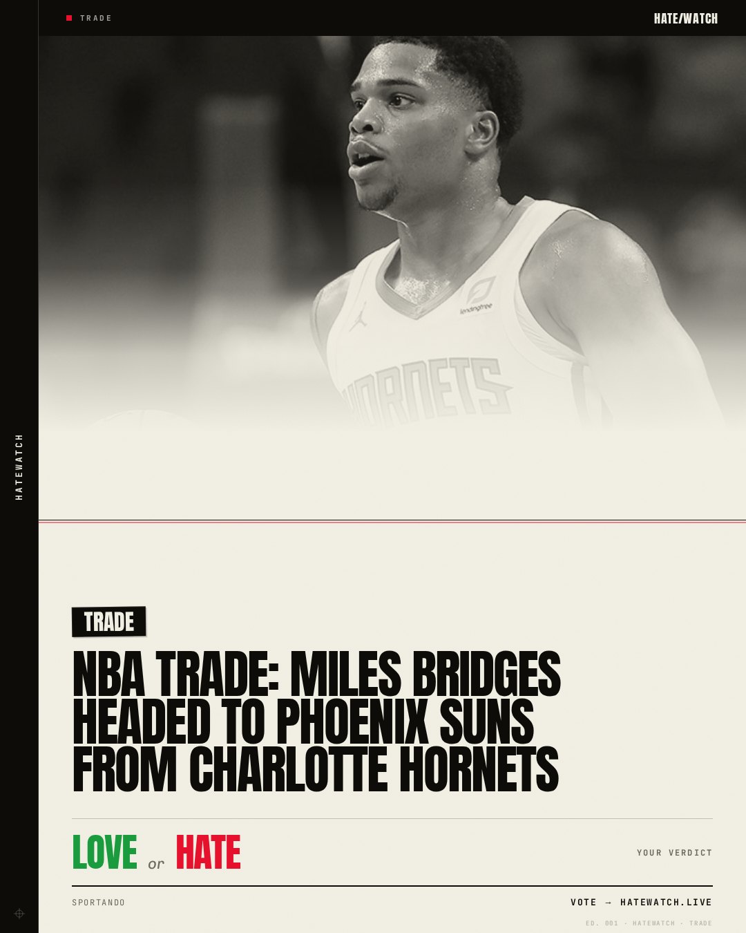 NBA trade: Miles Bridges headed to Phoenix Suns from Charlotte Hornets