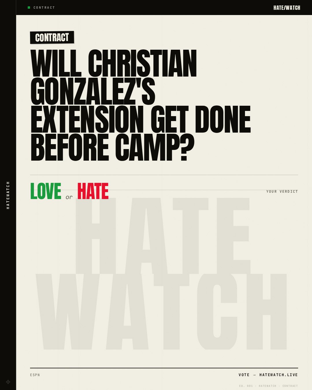 Will Christian Gonzalez's extension get done before camp?