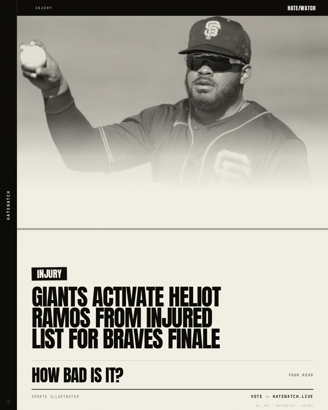 Giants Activate Heliot Ramos from Injured List for Braves Finale