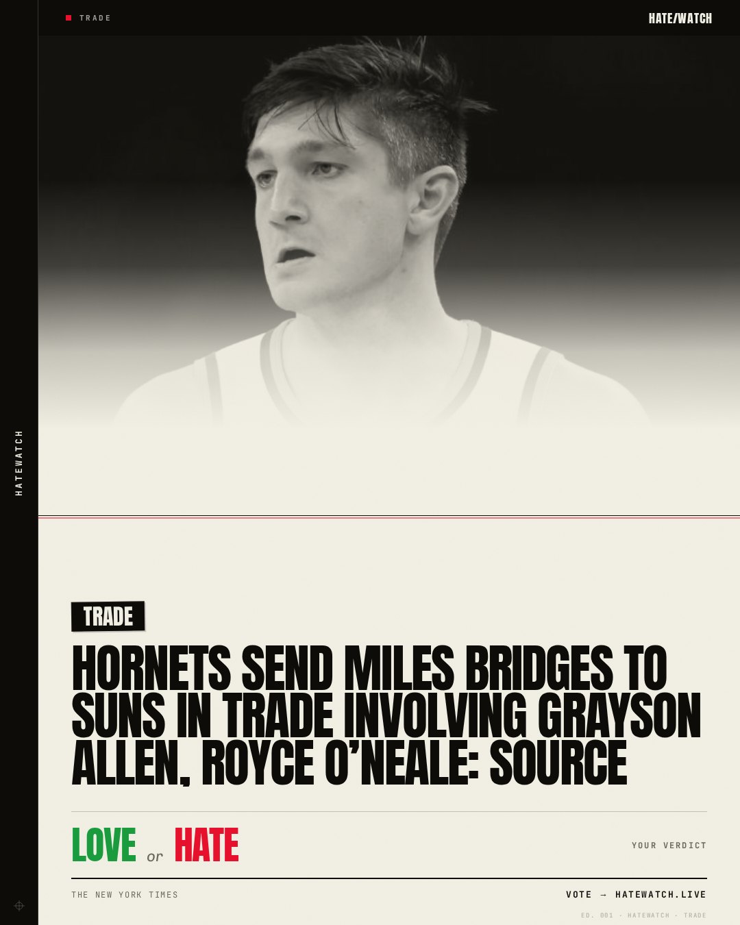 Hornets send Miles Bridges to Suns in trade involving Grayson Allen, Royce O’Neale: Source