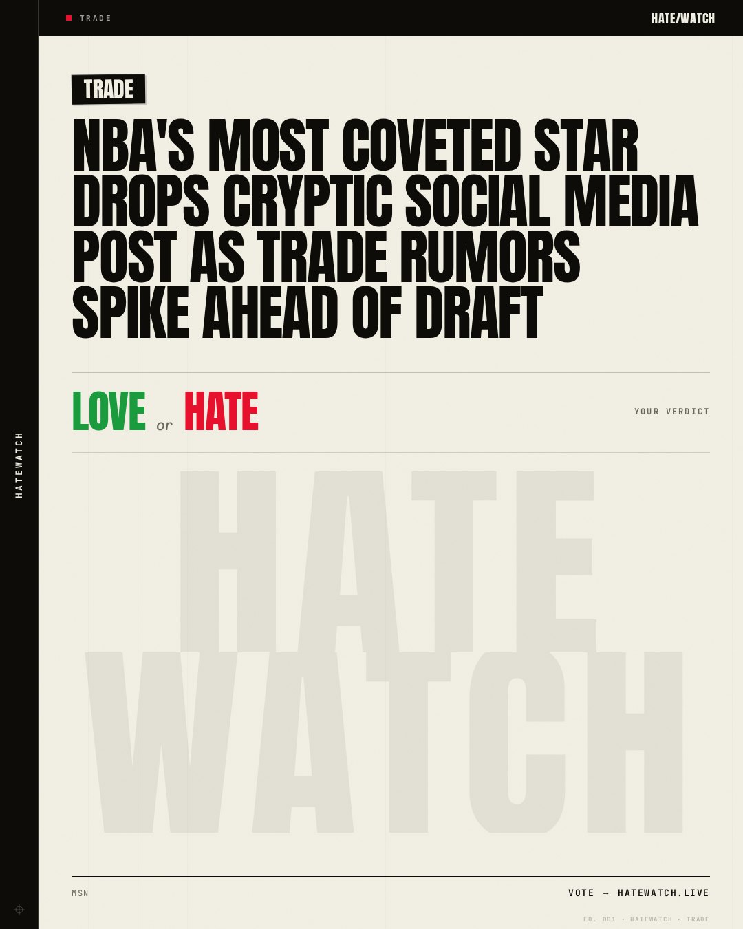 NBA's most coveted star drops cryptic social media post as trade rumors spike ahead of draft