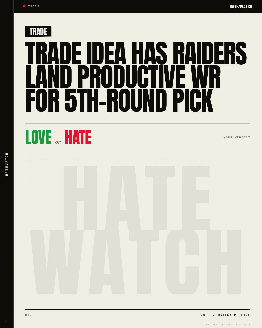 Trade idea has Raiders land productive WR for 5th-round pick
