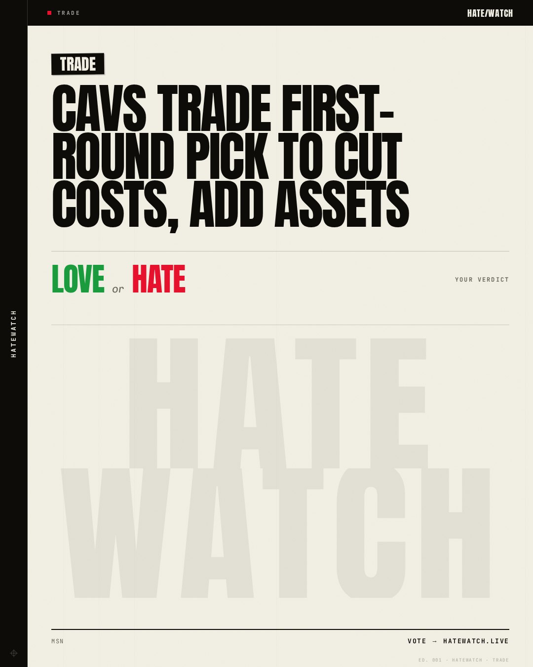 Cavs trade first-round pick to cut costs, add assets