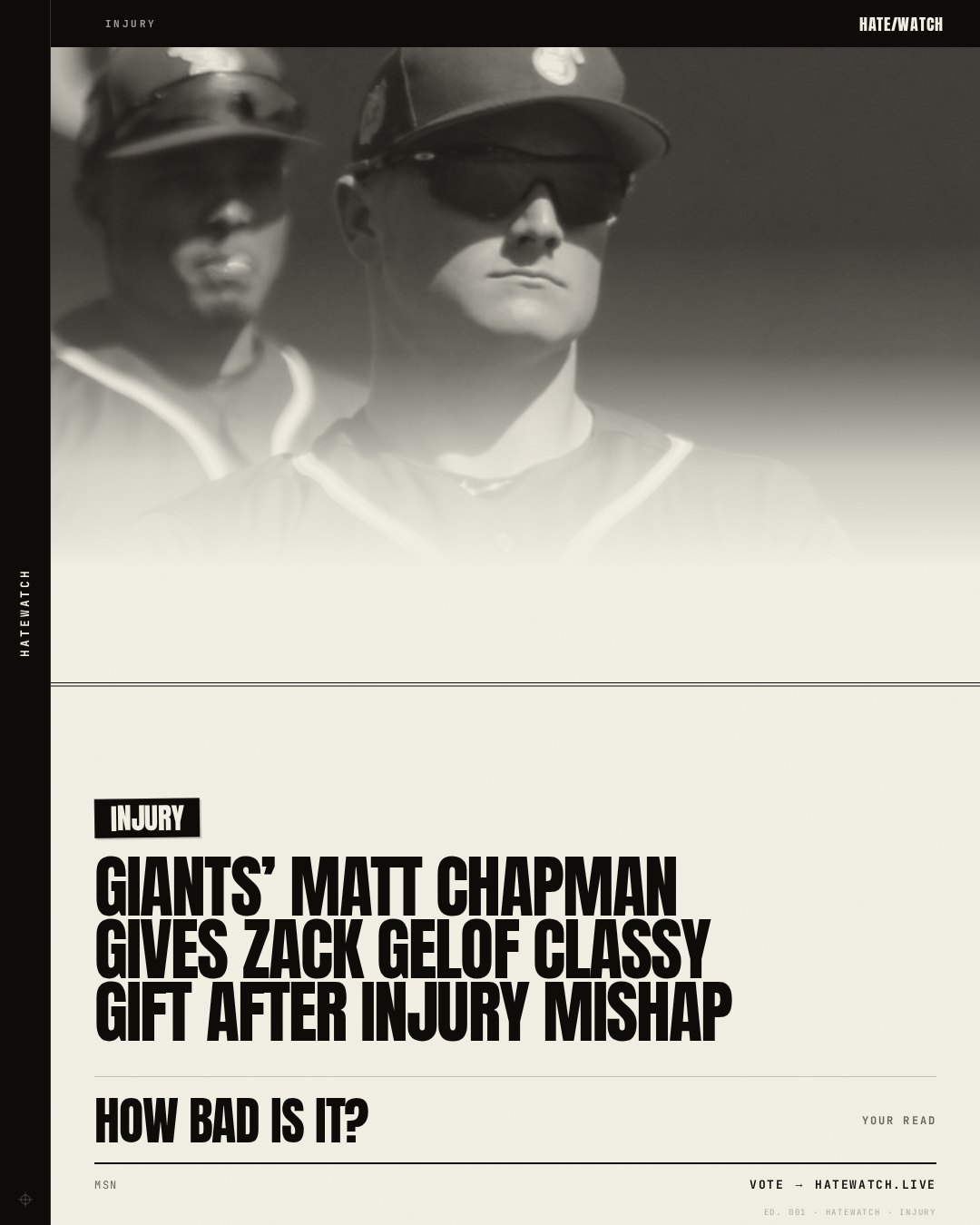 Giants’ Matt Chapman gives Zack Gelof classy gift after injury mishap