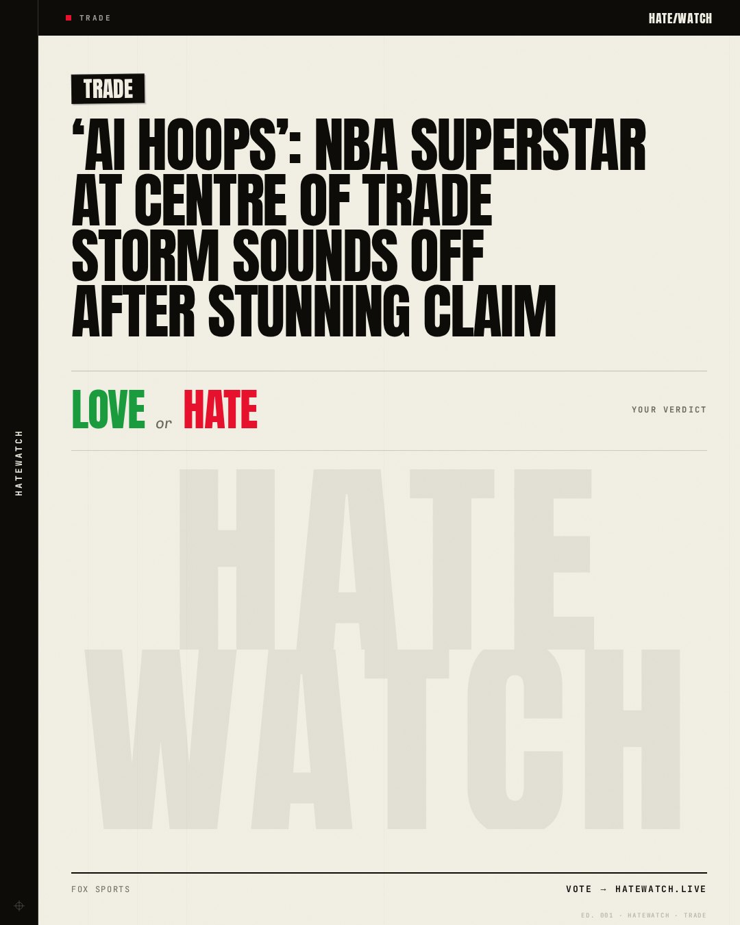 ‘AI hoops’: NBA superstar at centre of trade storm sounds off after stunning claim