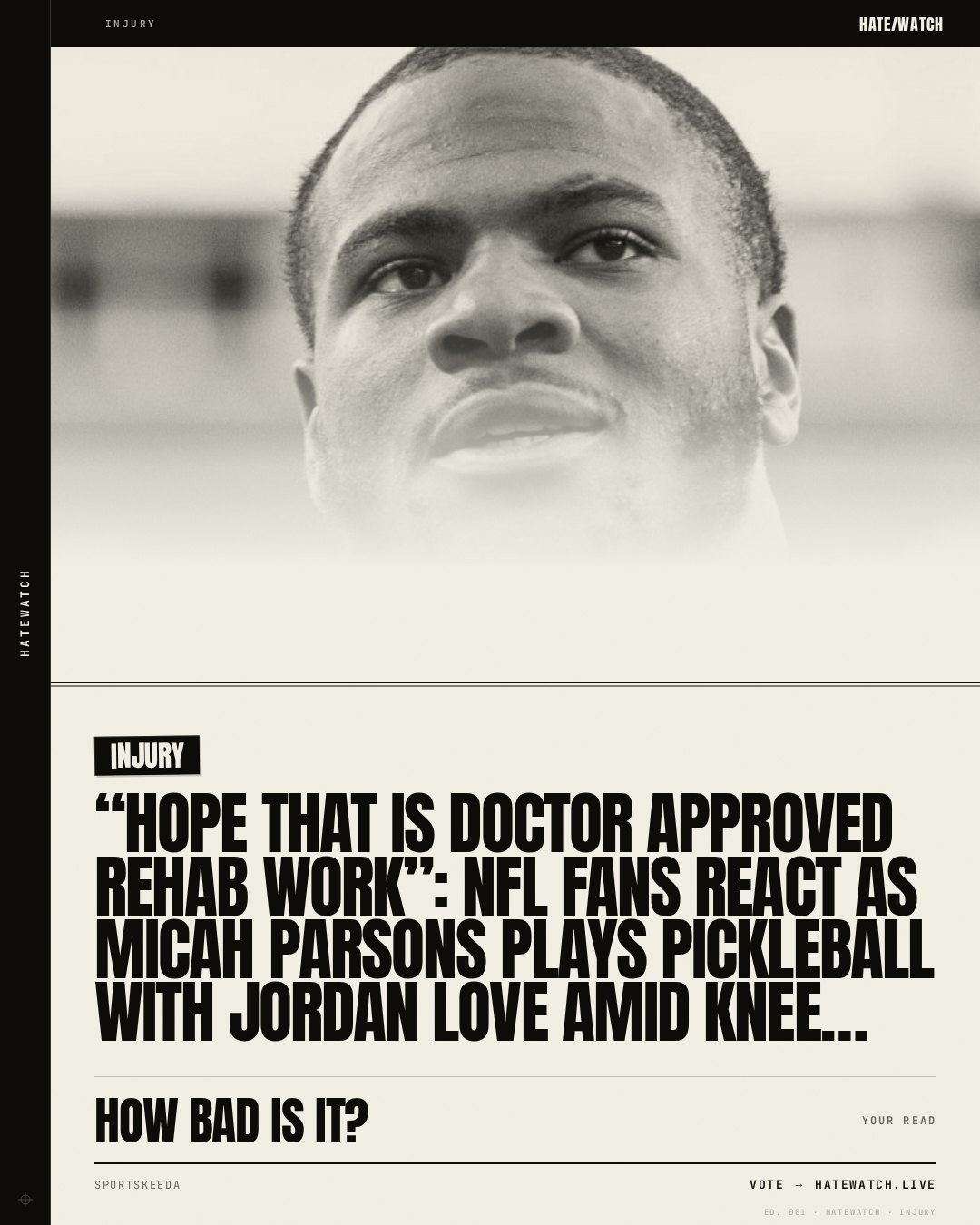 “Hope that is doctor approved rehab work”: NFL fans react as Micah Parsons plays pickleball with Jordan Love amid knee injury concerns