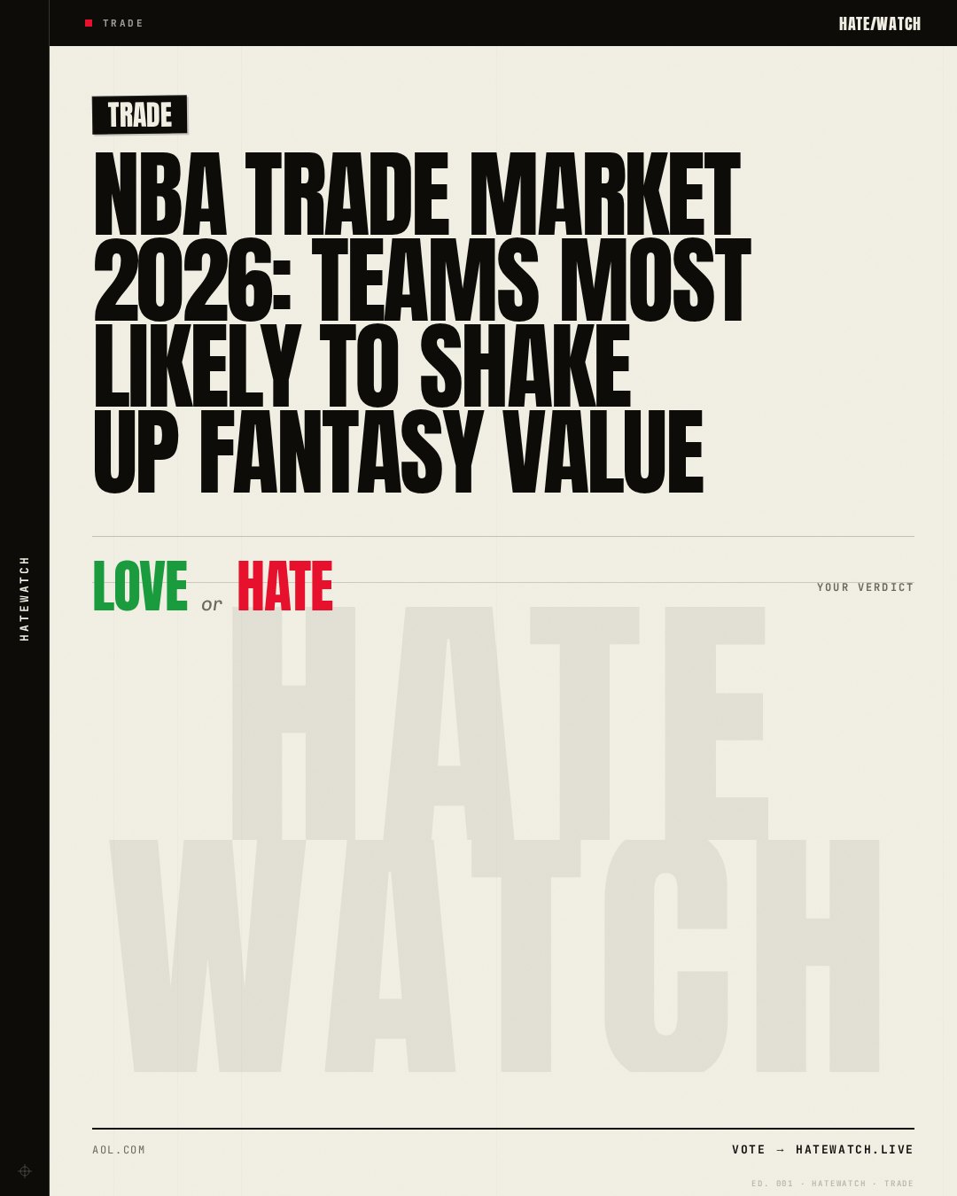 NBA Trade Market 2026: Teams Most Likely to Shake Up Fantasy Value