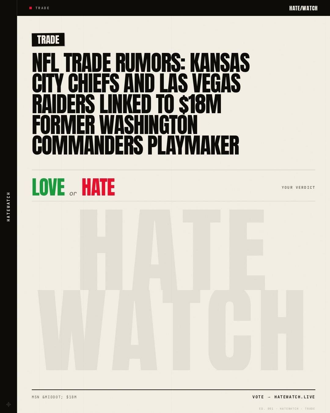 NFL trade rumors: Kansas City Chiefs and Las Vegas Raiders linked to $18M former Washington Commanders playmaker