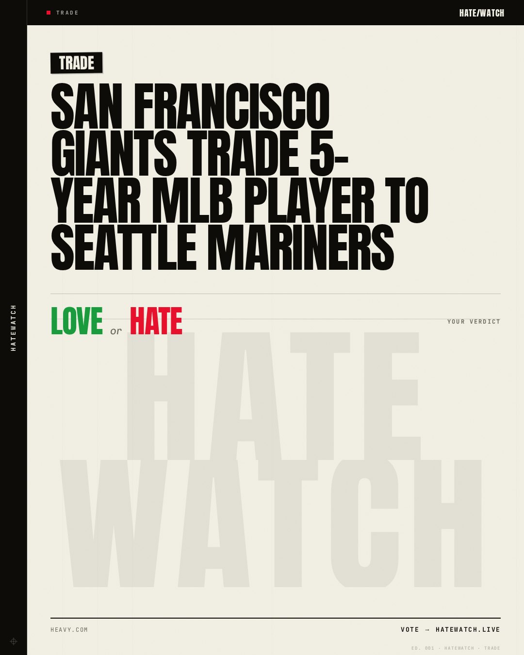 San Francisco Giants Trade 5-Year MLB Player To Seattle Mariners