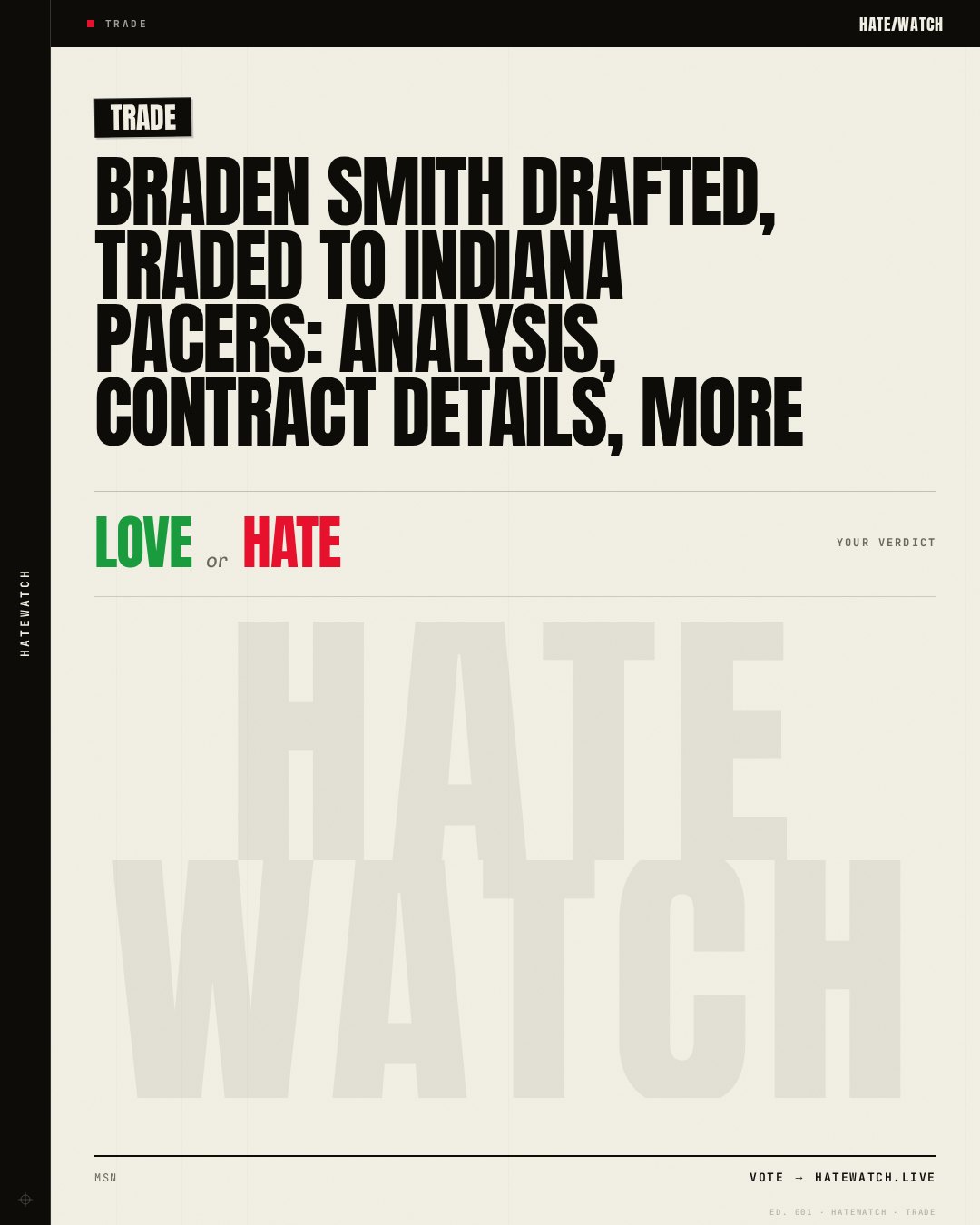 Braden Smith drafted, traded to Indiana Pacers: Analysis, contract details, more