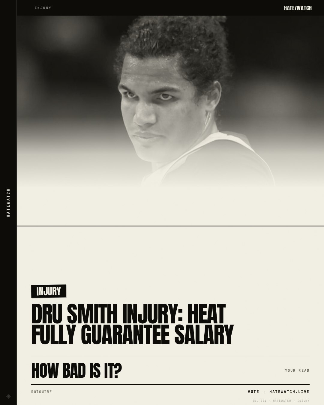 Dru Smith Injury: Heat fully guarantee salary