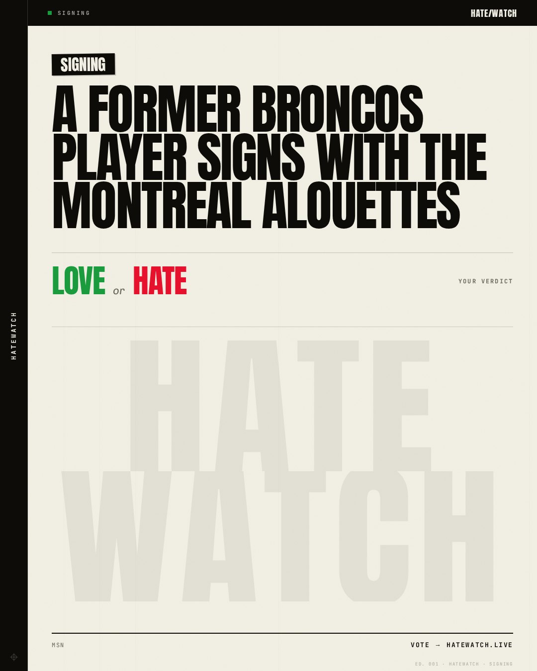 A former Broncos player signs with the Montreal Alouettes