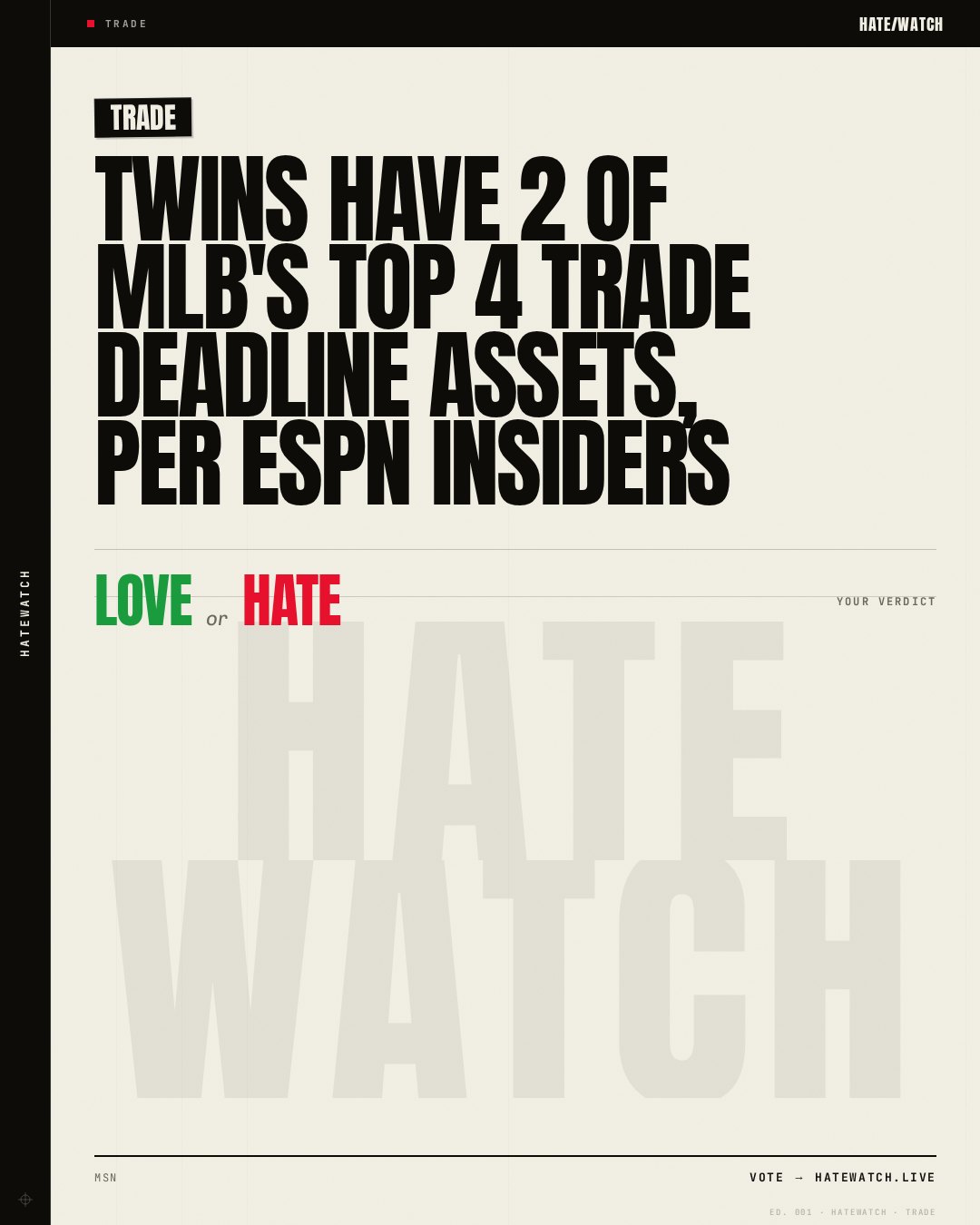 Twins have 2 of MLB's top 4 trade deadline assets, per ESPN insiders