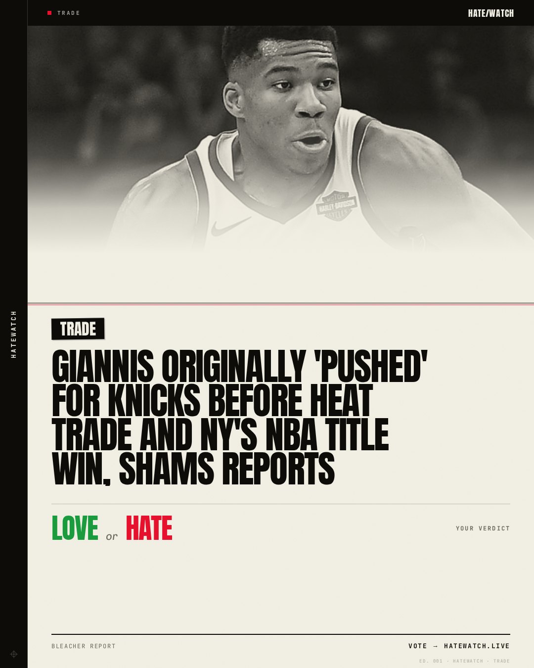 Giannis Originally 'Pushed' for Knicks Before Heat Trade and NY's NBA Title Win, Shams Reports