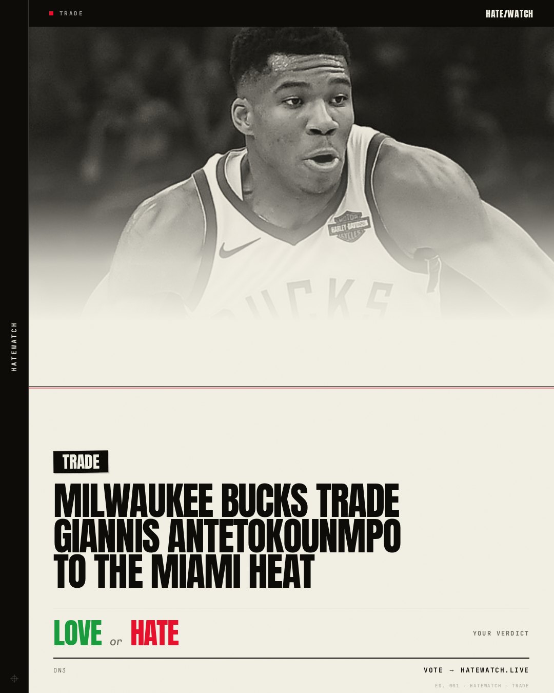 Milwaukee Bucks trade Giannis Antetokounmpo to the Miami Heat