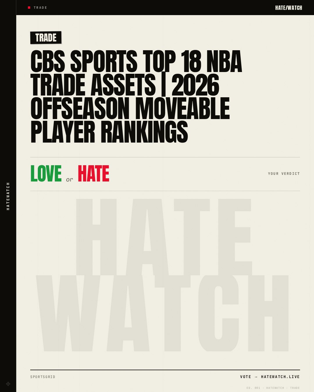 CBS Sports Top 18 NBA Trade Assets | 2026 Offseason Moveable Player Rankings